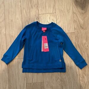 NWT Lilly Pulitzer Mini Beach Comber Sweater Pullover in Blue Flare XS (2T-3T)